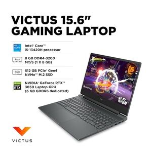 HP Victus 15.6" Gaming Laptop - Black
